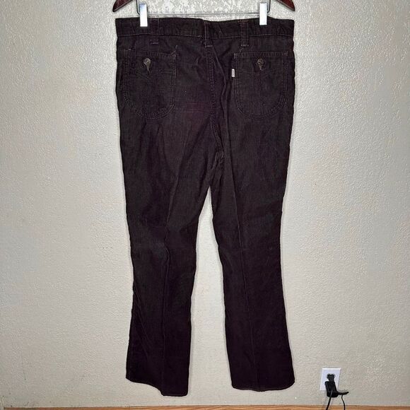 Vintage 70s Levi’s Brown Corduroy Flared Pants 38X36 - Picture 4 of 7